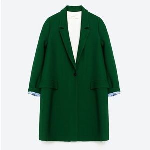 Green Zara coat